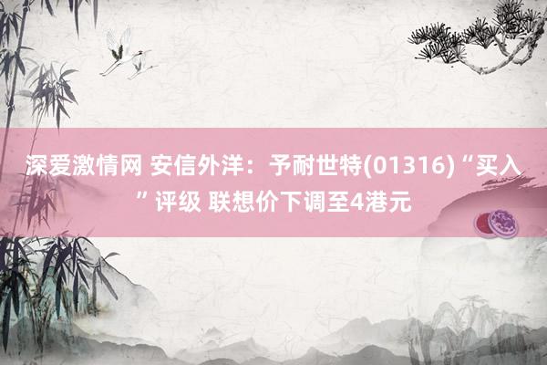 深爱激情网 安信外洋：予耐世特(01316)“买入”评级 联想价下调至4港元