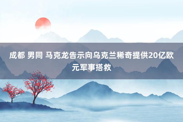 成都 男同 马克龙告示向乌克兰稀奇提供20亿欧元军事搭救