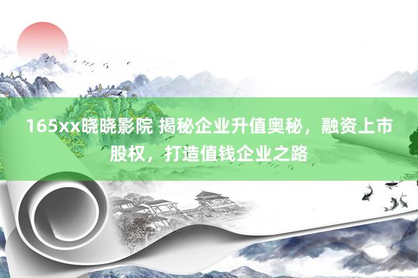 165xx晓晓影院 揭秘企业升值奥秘，融资上市股权，打造值钱企业之路